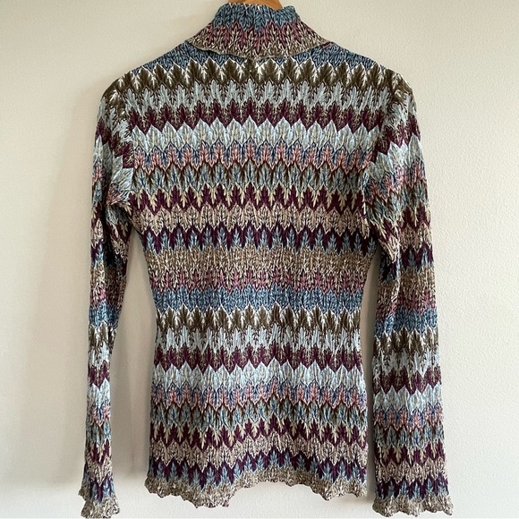 Boston Proper Vintage Women's Long Sleeve Turtleneck Multi Size Small - Picture 2 of 11